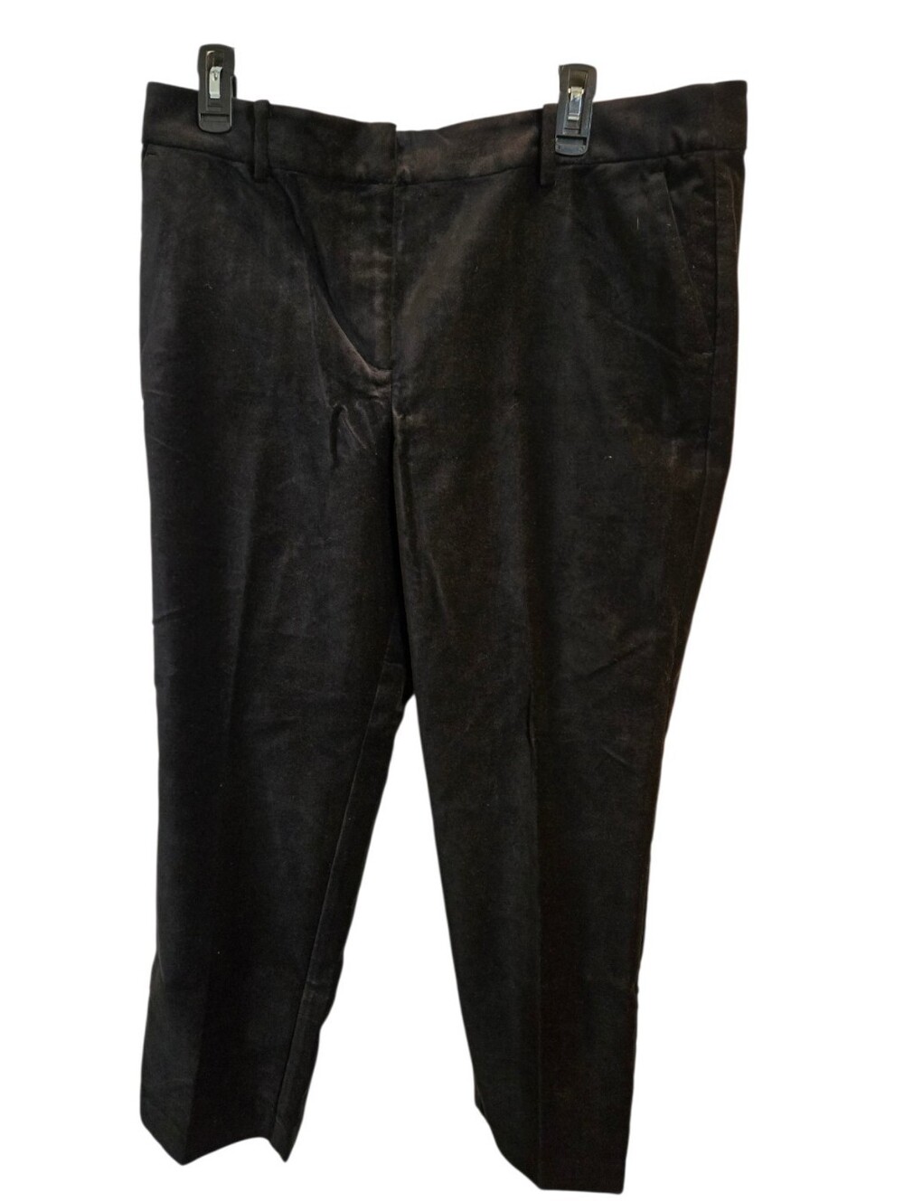 LOFT Black Velvet Trousers